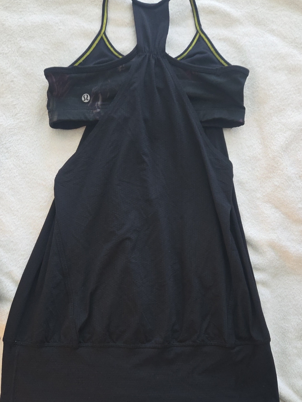 Lululemon Black Racerback Tank with Built-in Shelf Bra